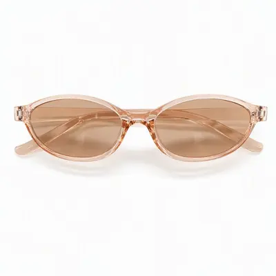 Small Oval Frame Retro British Style Sunglasses - 12