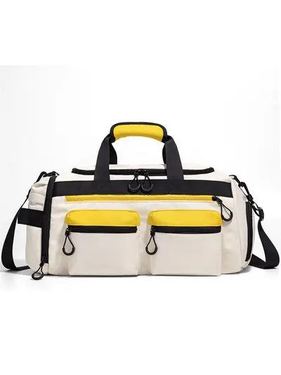 Contrast Color Travel Bag Large Capacity Wet and Dry Separation