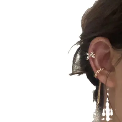 11-Piece Four-Point Star Butterfly Ear Clip Set, Non-Pierced