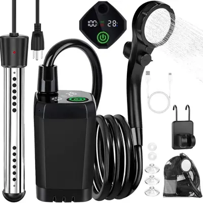 Portable Electric Outdoor Shower for Field Sites and Worksites - 11