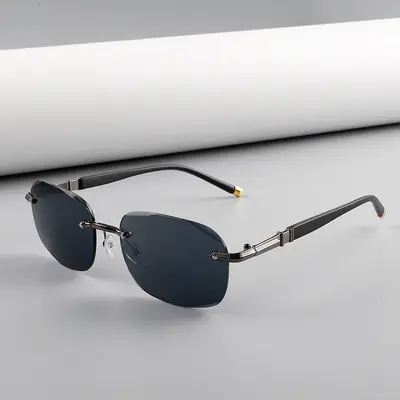 Frameless Men's Sunglasses for Driving and Fishing, UV Protection - 7