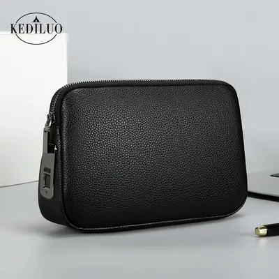 Fingerprint Lock Men's Clutch Bag, Large Capacity