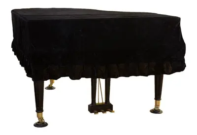 Gold Velvet Grand Piano Cover, Dust Cover (Bench Cover Not Included)