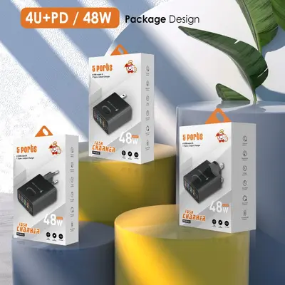 Sınır ötesi yeni ürün çoklu portlu USB şarj cihazı 5V2A Avrupa tipi-C çok fonksiyonlu hızlı şarj cep telefonu PD şarj başlığı