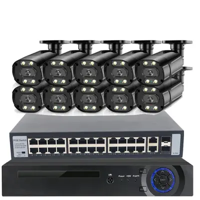 10 kanallı 5MP IP POE güvenlik kamerası sistemi - 6