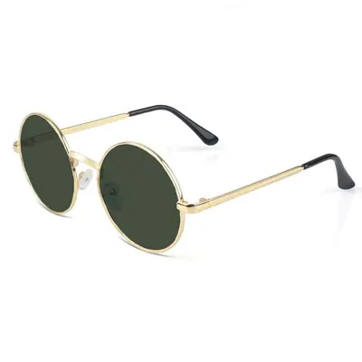 Herrensonnenbrille Retro Rundrahmen polarisierte Sonnenbrille UV-Schutz Blendschutz HD-Fahrbrille Fahrerbrille