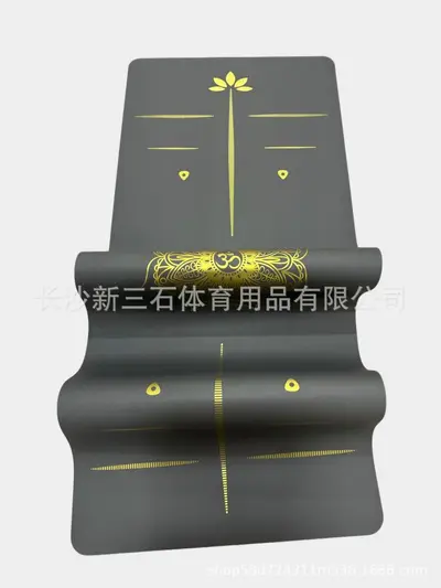 运动健身加厚加厚加厚7mm磨砂PU天然橡胶瑜伽垫印烫金色干湿防滑 - 8