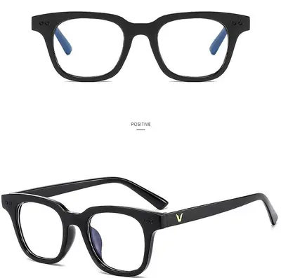 Yeni Renkli Lens Sosyal Medya Trend Erkek Kadın Güneş Gözlüğü V Markası Kare Küçük Çerçeve Siyah Gözlük Moda Çok Yönlü Güneş Gözlüğü - 7