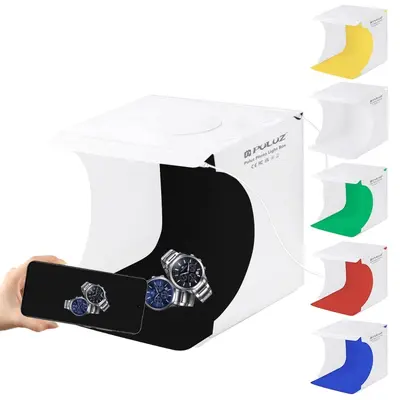 PULUZ 20cm LED фотостудия, двойной светильник высокой яркости - 7