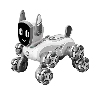 Çocuk akıllı robot köpek oyuncak, sesle kontrollü, 8 tekerlekli