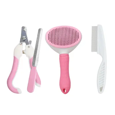 3-Piece Dog Nail Clipper and Grooming Comb Set with Flea Comb - 11