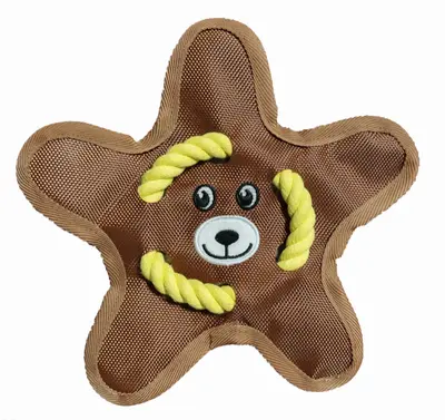 Dog Fetch Rope Toy with Squeaker, Oxford Cloth Frisbee, Durable Chew-Resistant - 10