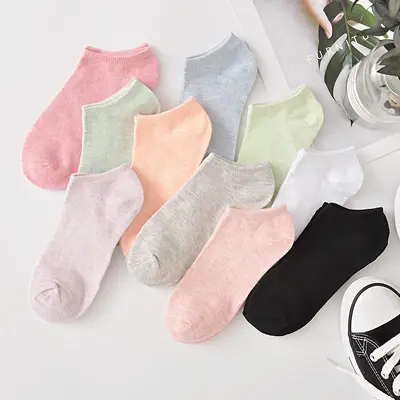 Solid color cotton socks for women, candy color plain women's socks, invisible neckline short socks, invisible socks, skin tone socks, Zhuji socks wholesale.