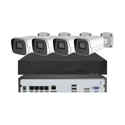 POE security camera set 8MP, 4K infrared night vision monitor