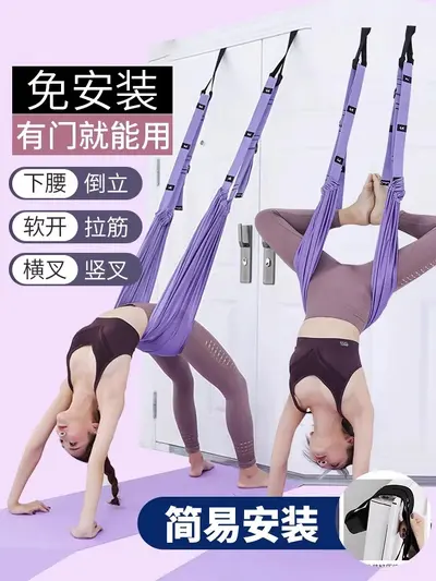 Air Yoga Swing with Door Mount, Elastic Rope, Waist Training Equipment