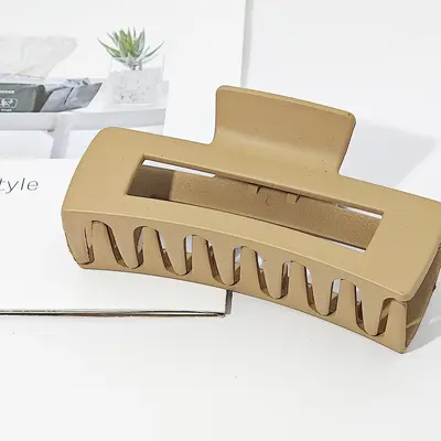Oversized frosted hair clip women's hair clip square hair clip back of head hair accessories shark clip wholesale - 9