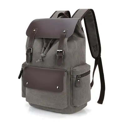 Minimalist Men's Canvas Backpack, Large Capacity, Retro Style - 6