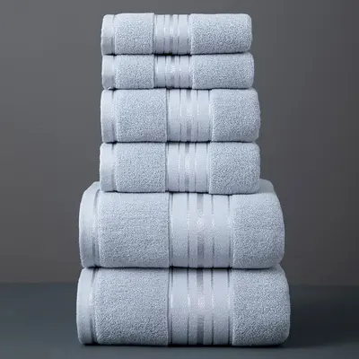Cotton 6-Piece Towel Set Thick Bath Towels - 9