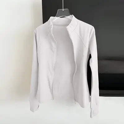 Women's yoga jacket, windproof, fleece lined - 7
