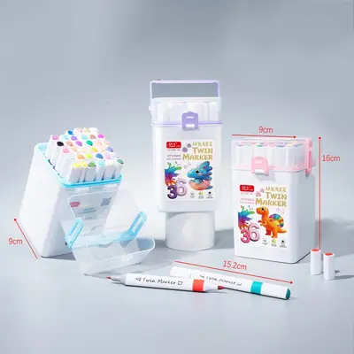 Water-based marker pen set, 36 pens for art and drawing
