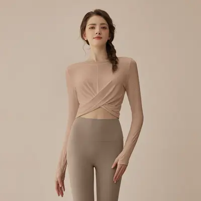 Women's Yoga Wear Set, for Pilates and Fitness, Spring-Autumn - 8