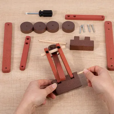 Wooden DIY Screw Assembly Toy Car for Boys - 2