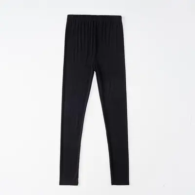Modal Women's Leggings, Thin Spring Summer Style, Plus Size Black Yoga Pants - 10
