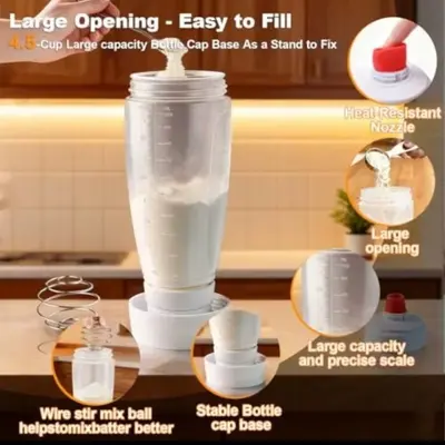 Lebensmittelechtes auslaufsicheres Mixbecher-Backset mit Skala