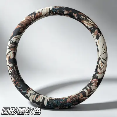 Breathable Cotton-Linen Steering Wheel Cover, Four Seasons - 9