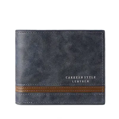 Men's Tri-Fold Wallet with Multiple Card Slots and Coin Pocket - 8