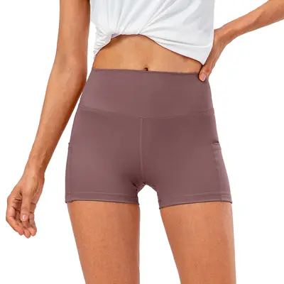 Damen-Yogahose drei Viertel, hohe Taille, weich und elastisch - 6
