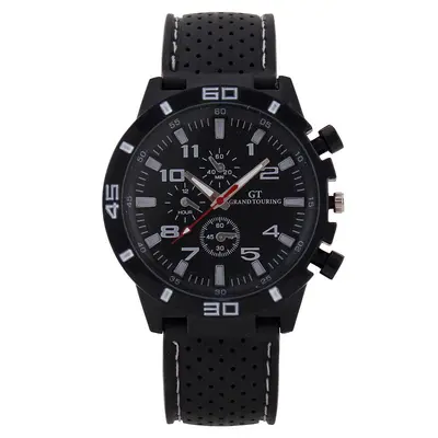 Dış ticaret popüler üç gözlü dijital spor erkek saati erkek saati erkek kuvars saati silikon bant üreticisi spot toptan - 7