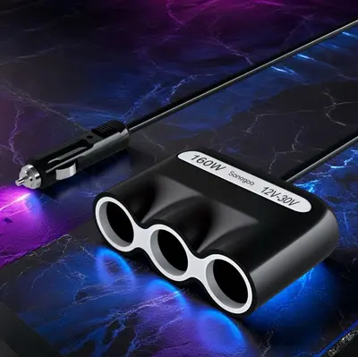Araba Şarj Cihazı 200W - Üç Çıkışlı Çakmak Soketinden Hızlı Şarj, USB ve Elektrik Dönüştürücü - 8