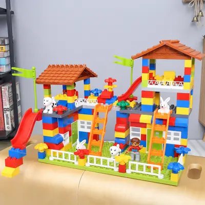 Çocuk yapı taşı oyuncakları bebek montajı büyük parçacık montajı 1-2-3-6 yaşında