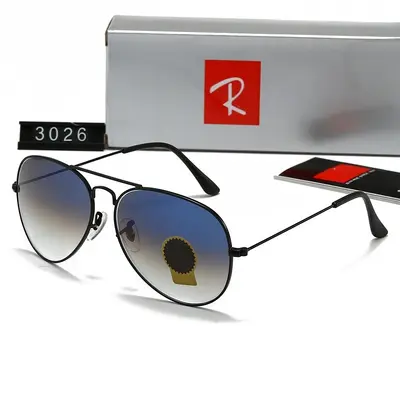 Modische Pilotenbrille mit Metallrahmen und Glasgläsern - 11