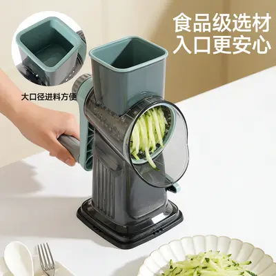 Cross-border Drum Vegetable Slicer Multifunctional Magic Tool Manual Hand-crank Household Vegetable Shredder Carrot Shreds Potato Shreds Grater