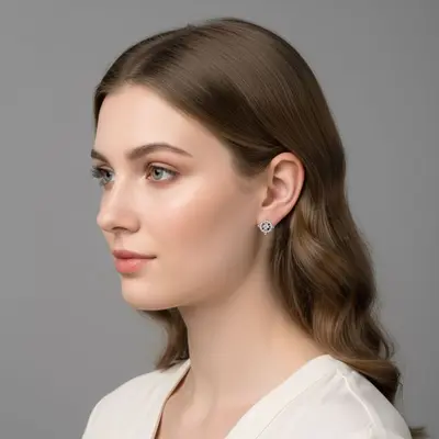 Grenzüberschreitende S925-Sterlingsilber-Keltische Knoten-Ohrstecker für Frauen, modische hochwertige Ohrringe mit Zirkonia, einzigartige persönliche Ohrringkollektion