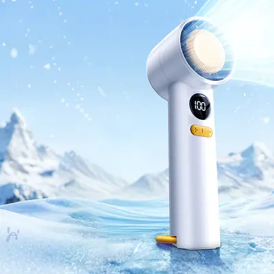 Bladeless Turbine Handheld Mini USB Fan, Rechargeable - 12