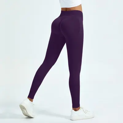 36 Renk Üç Kademeli Düşük Bel Dikişsiz Yoga Pantolonu, Kalça Kaldırıcı - 12