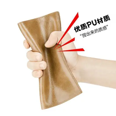 Long Men's Wallet, RFID-Style Card Protection, Slim, Ochre Yellow, 2026 Model - 5