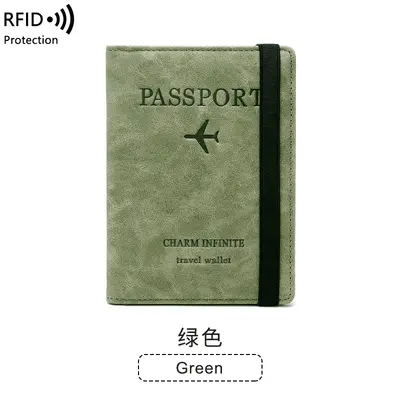 Sınır ötesi RFID hırsızlığa karşı pasaport çantası PU deri çanta basit ve şık çok fonksiyonlu belge çantası yurtdışı seyahat pasaport tutucusu - 8
