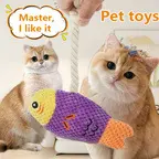 Pet Peluş Balık Oyuncağı Kedi ve Köpekler İçin, Sesli ve Isırmaya Dayanıklı - 3
