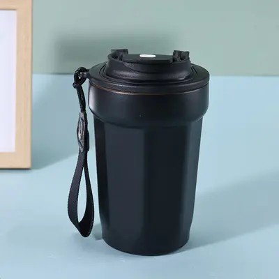 Achteckige Kaffeetasse 316er Edelstahl mit Trageöse Thermosbecher - 9