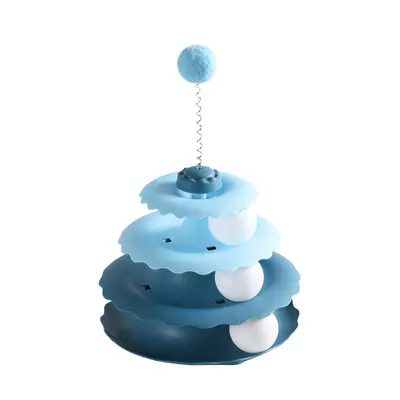 Cat Turntable Toy with Built-in Ball Self-Play Interactive Puzzle