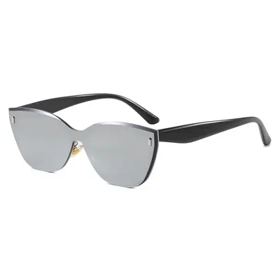 Frameless One-Piece Cat-Eye Sunglasses, Unisex, UV Protection - 7