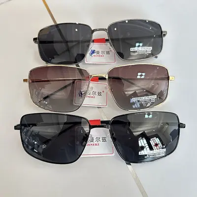 Yeni yüksek çözünürlüklü polarize güneş gözlüğü, modaya uygun kare çerçeve, kişiselleştirilmiş çift kirişli güneş gözlüğü, gündelik sürüş, klasik retro kurbağa gözlük