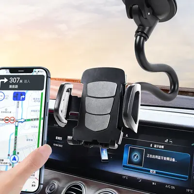Car Phone Holder with Windshield Suction Cup, Anti-Vibration Bracket - 5