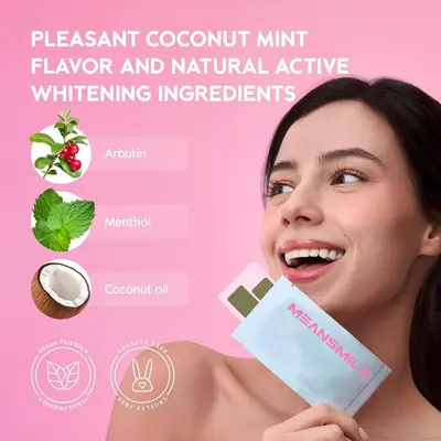 Fruit-scented teeth whitening strips for adults