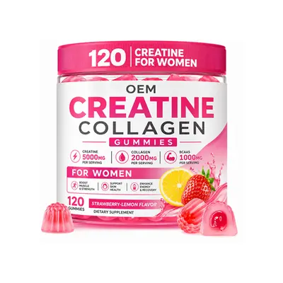 Kreatin-Kollagen-Gummibärchen für Frauen, Nahrungsergänzung