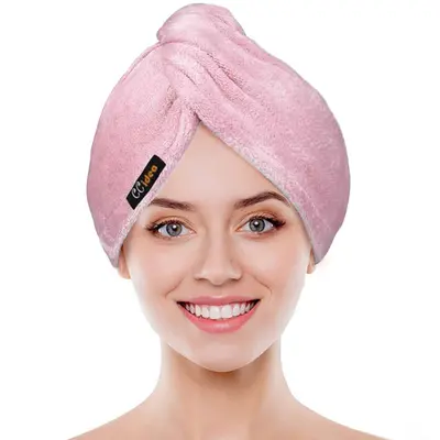 Cross-border supply thickened microfiber strong water-absorbent hair drying cap women's hair drying quick-drying shower cap wholesale - 8